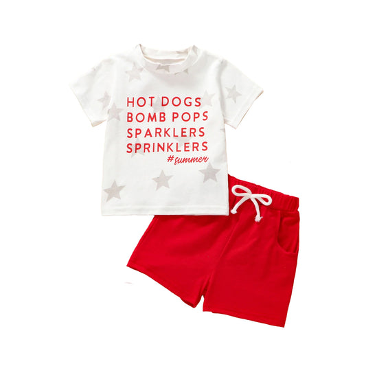 4th of July Shorts Set