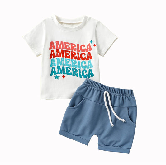 America Shorts Set