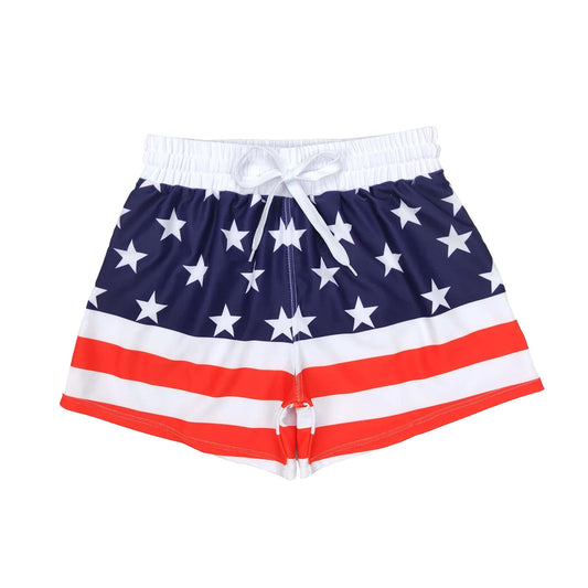 American Flag Swim Trunks