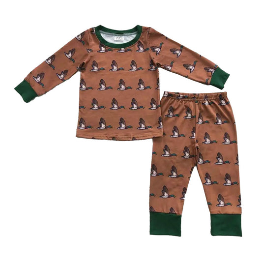 Brown Ducks Two Piece Jammies Set