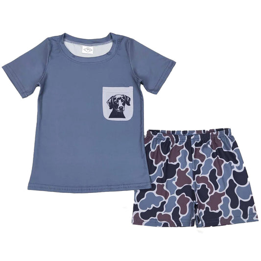 Camo Shorts Set- Retriever