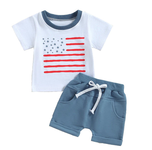 Flag Shorts Set