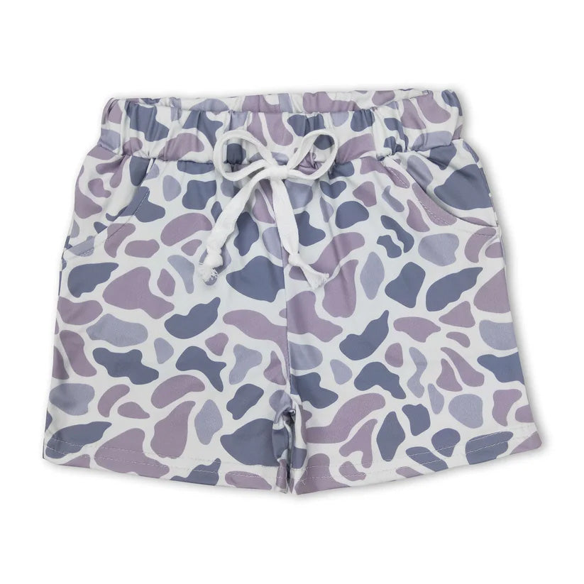 Gray Camo Board Shorts