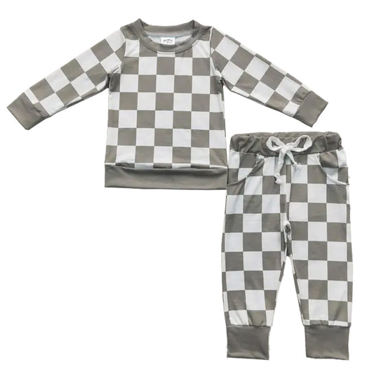 Green Checkered Two Piece Jammies Set