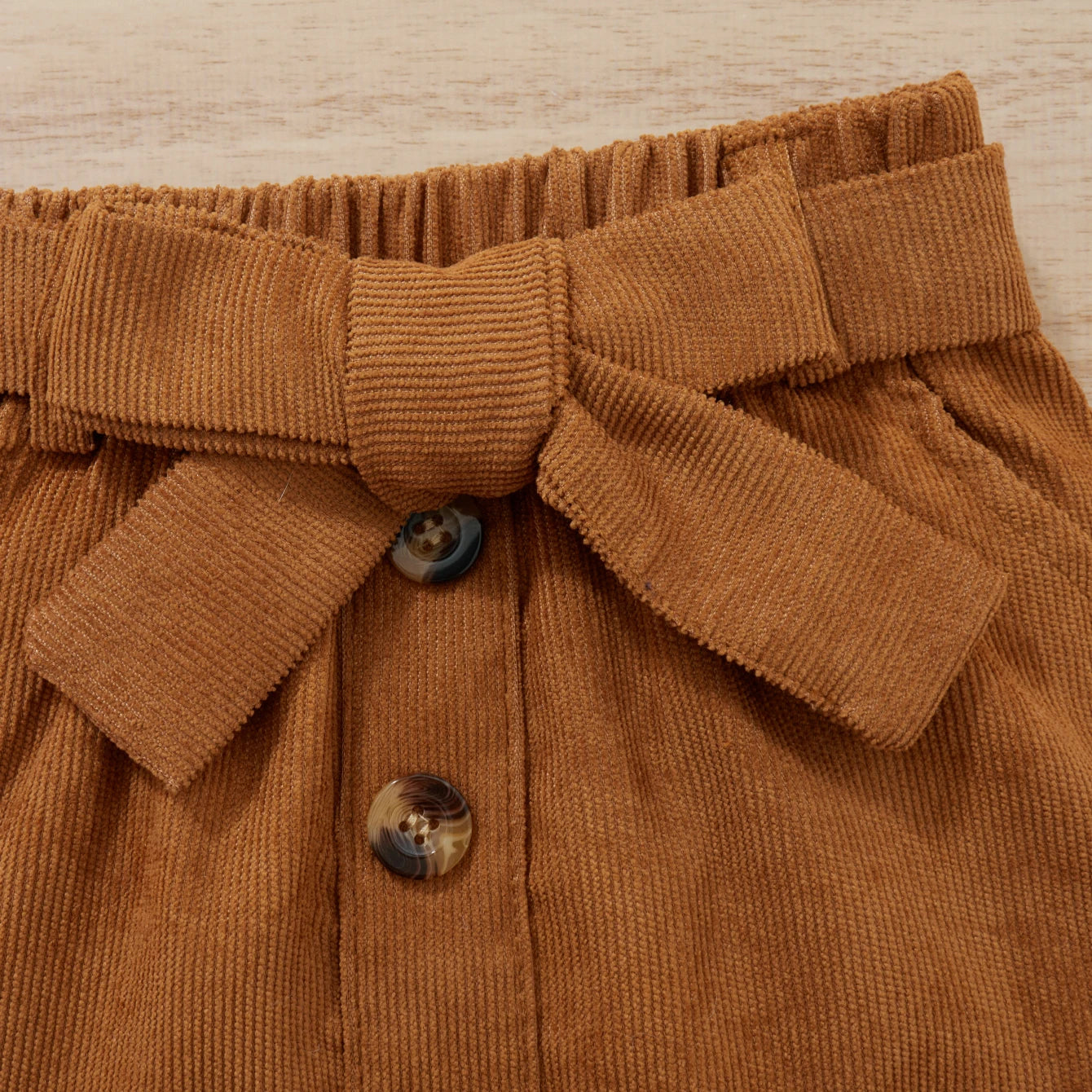 Long Sleeve Corduroy Skirt Set