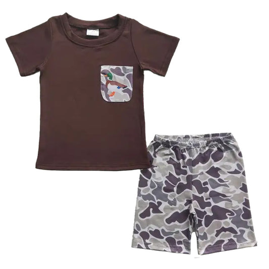 Camo Shorts Set- Duck