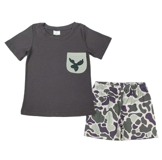 Camo Shorts Set- Moose