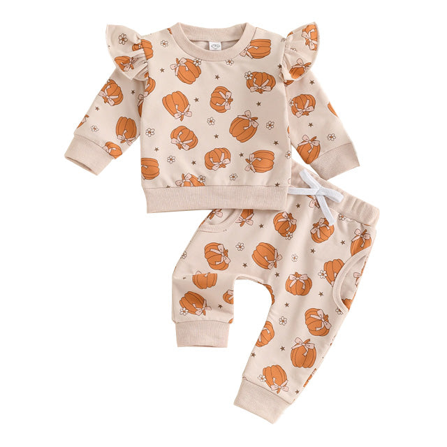 Pumpkin Bows Sweat Suit