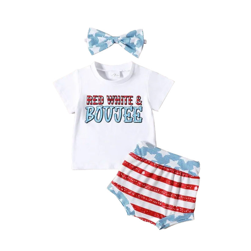 Red White and Boujee Bloomers Set