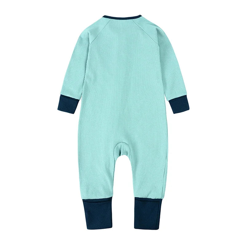 Bamboo Ribbed Zip Romper Pajamas