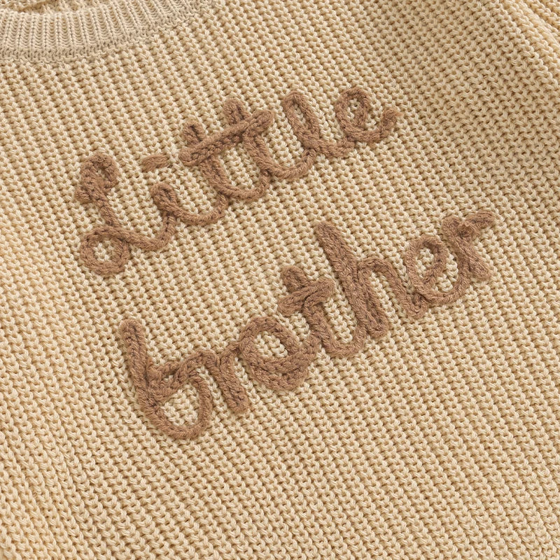 Little Brother Embroidered Knit Sweater