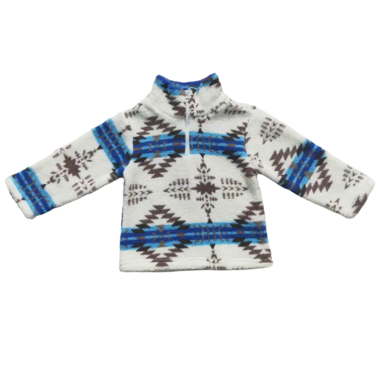 Fleece Aztec Print Quarter Zip