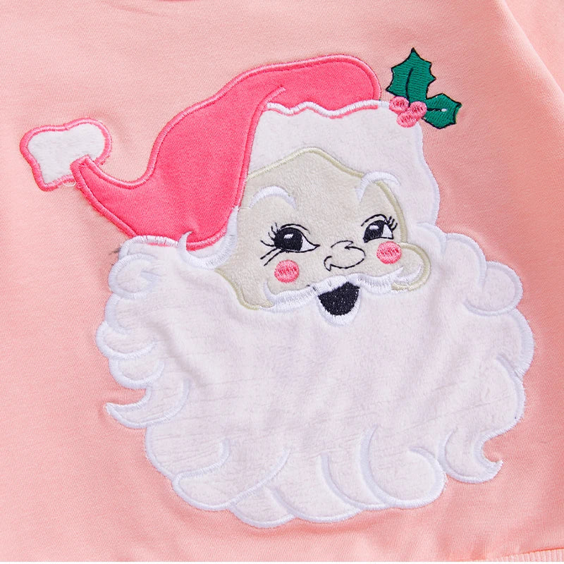 Pink Santa Flare Pants Set