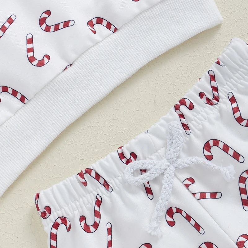 Candy Cane Hoodie Pants Set