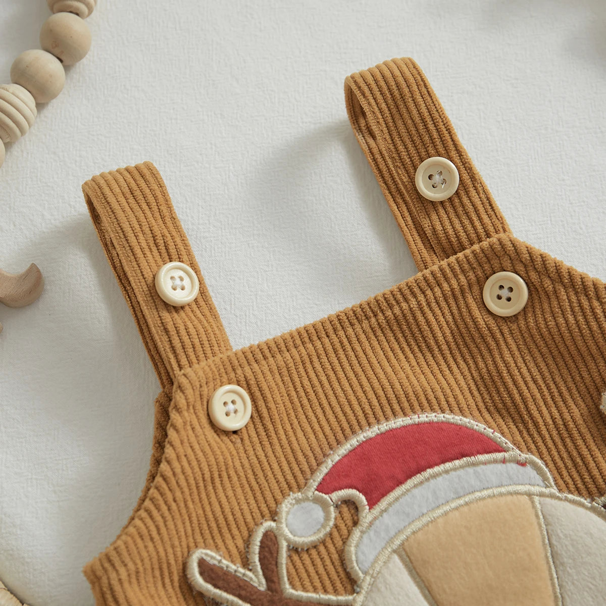 Reindeer Corduroy Bubble Romper