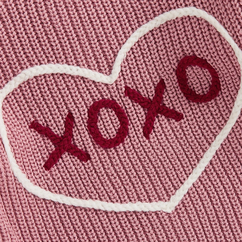 XOXO Embroidered Knit Sweater