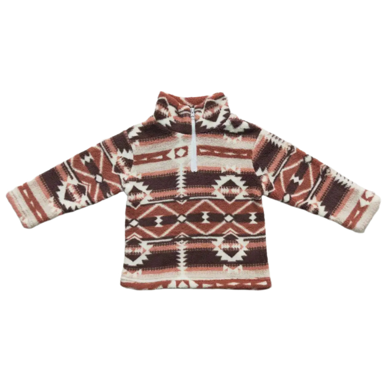 Fleece Aztec Print Quarter Zip