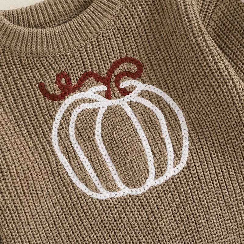 Fall Embroidery Knit Sweater