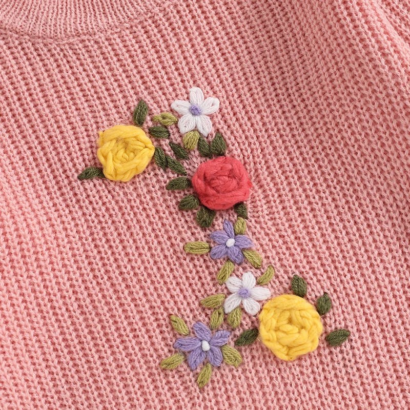 Floral 1 Embroidered Knit Sweater