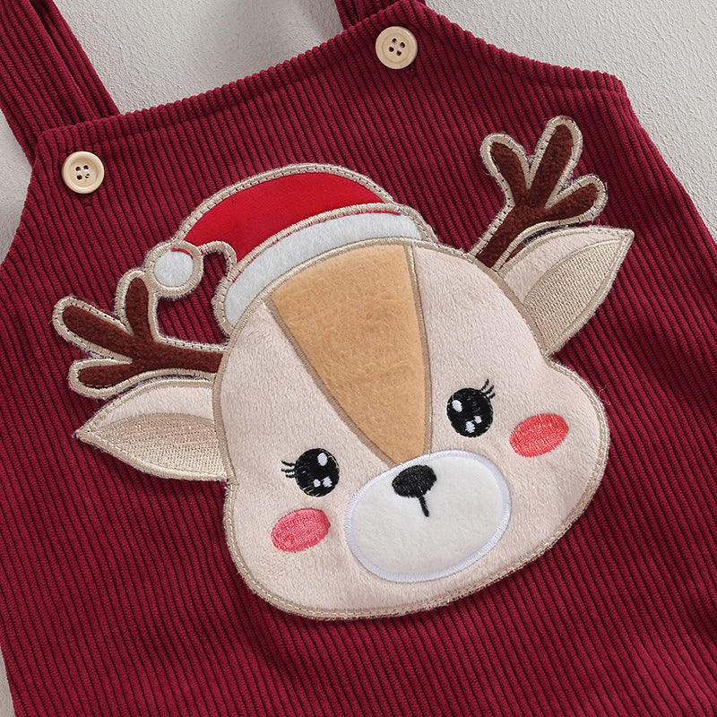 Reindeer Corduroy Bubble Romper