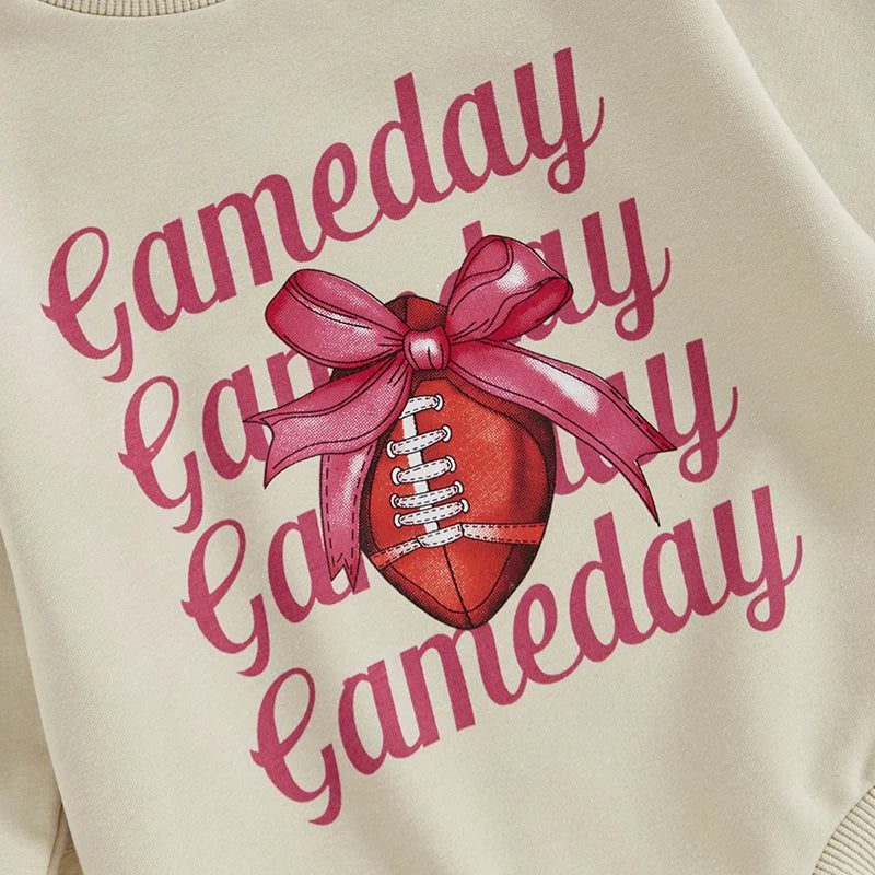 Football Gameday Bow Bubble Romper