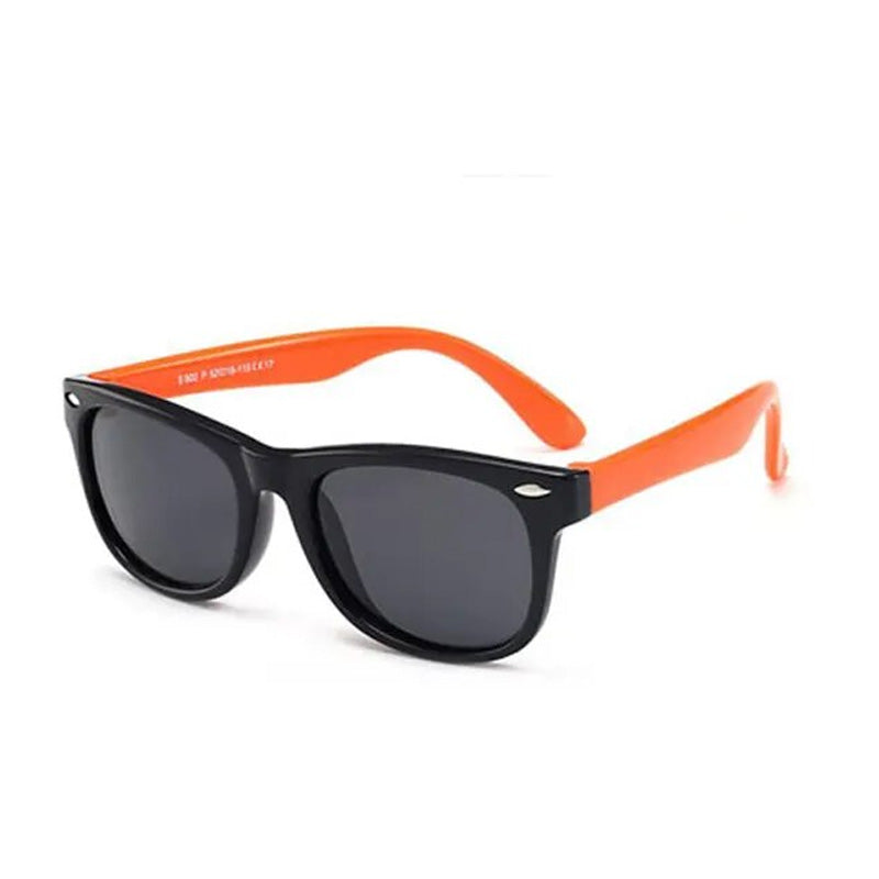 Polarized Toddler Sunglasses- Black/ Orange