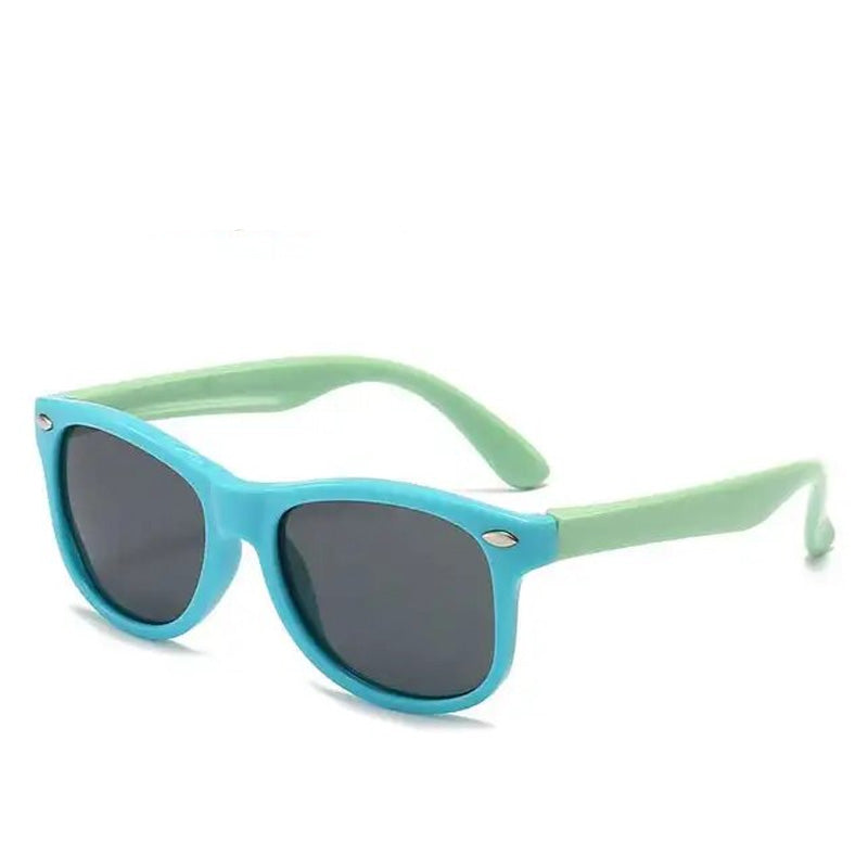 Polarized Toddler Sunglasses- Light Blue/ Green