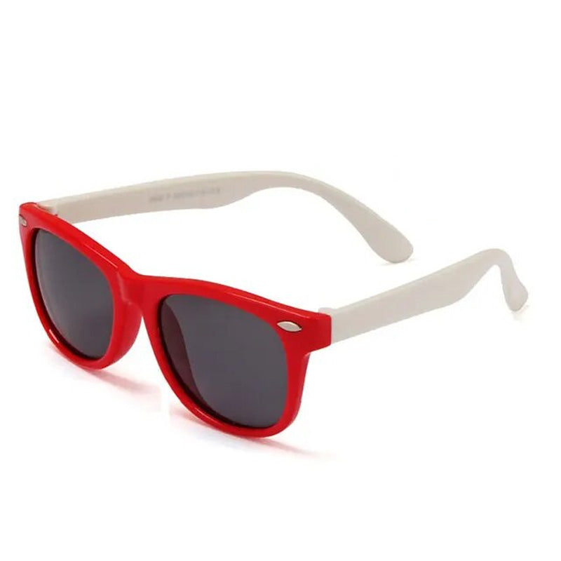 Polarized Toddler Sunglasses- Red/ White